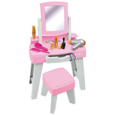 Masuta cosmetica cu scaunel, My Very First Beauty Table Ecoiffier, cu uscator de par si 11 accesorii, 1809